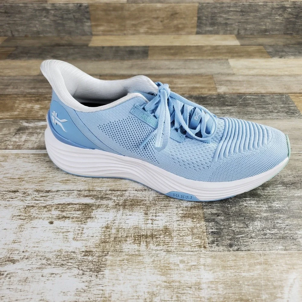 KURU Atom 2 Womens Shoes Sz 11 W Running Mist Blue Bright White Lace Up Sneakers